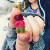 Tri flavor gummy bear, Evie's creation that blew our minds!